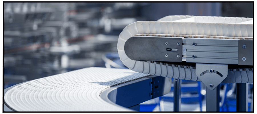 convoyeur industriel à bande modulaire plastique