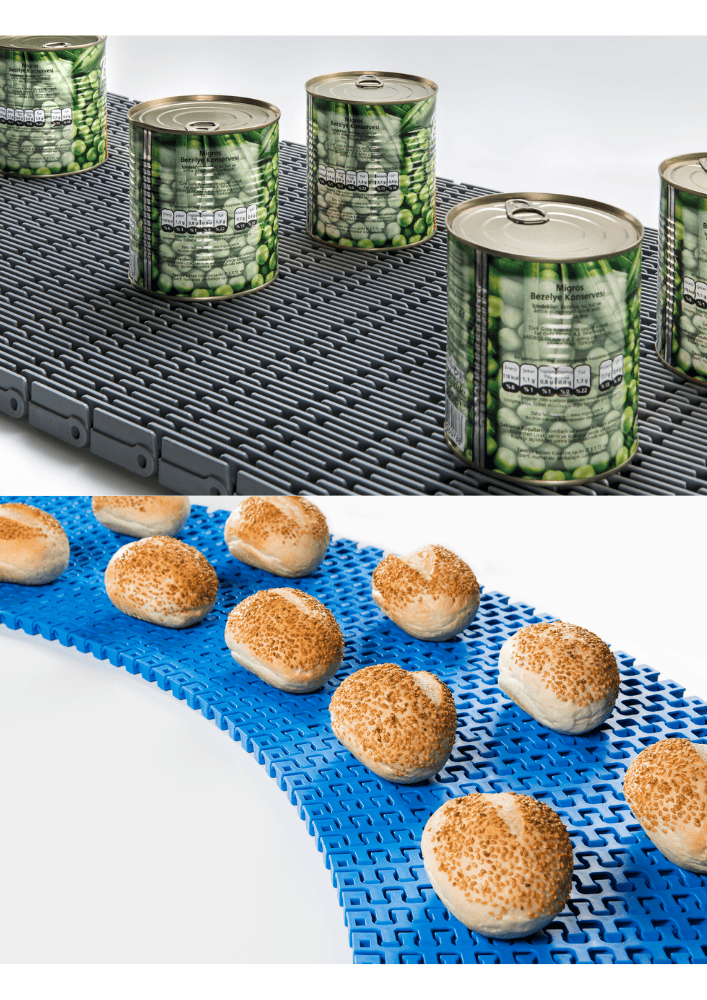 Bandes modulaires convoyeur industriel